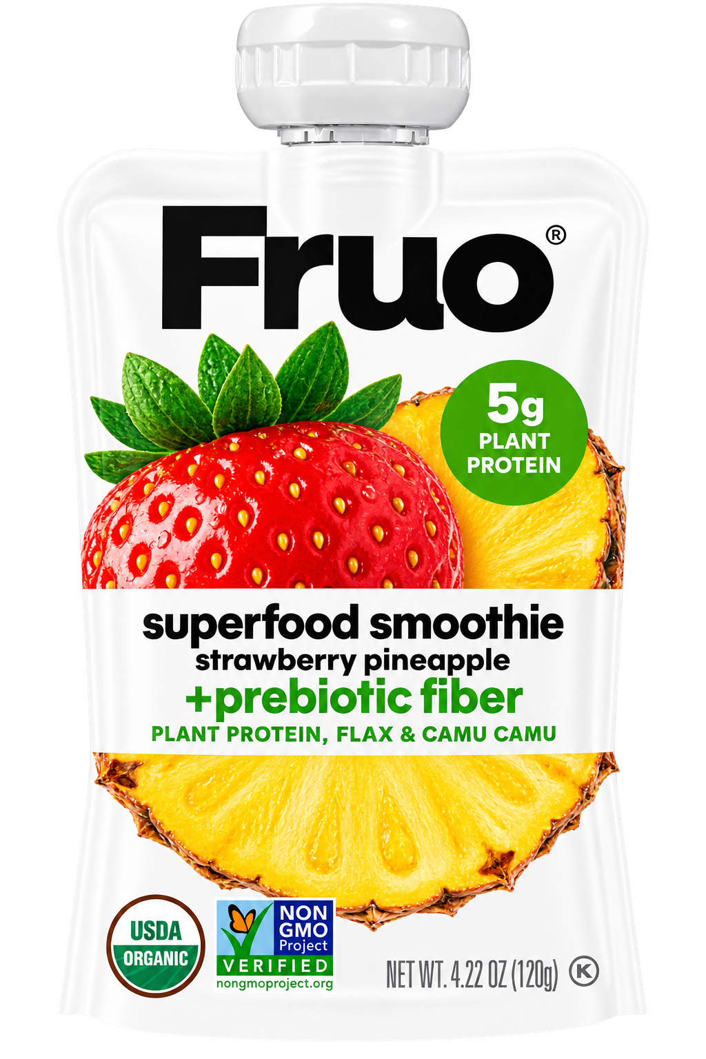 Strawberry Pineapple, Superfood Smoothie + Prebiotic Fiber